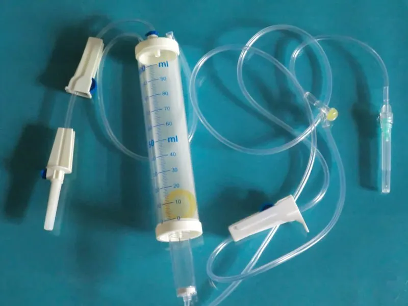 Medical sterile burette type pediatric iv infusion set with 100ml,150ml 2