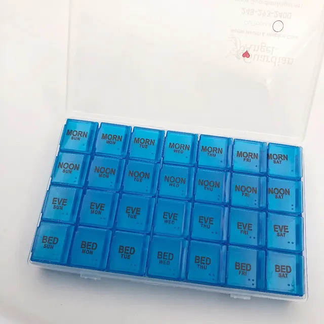 Caja/caja de pastillas de plástico colorida