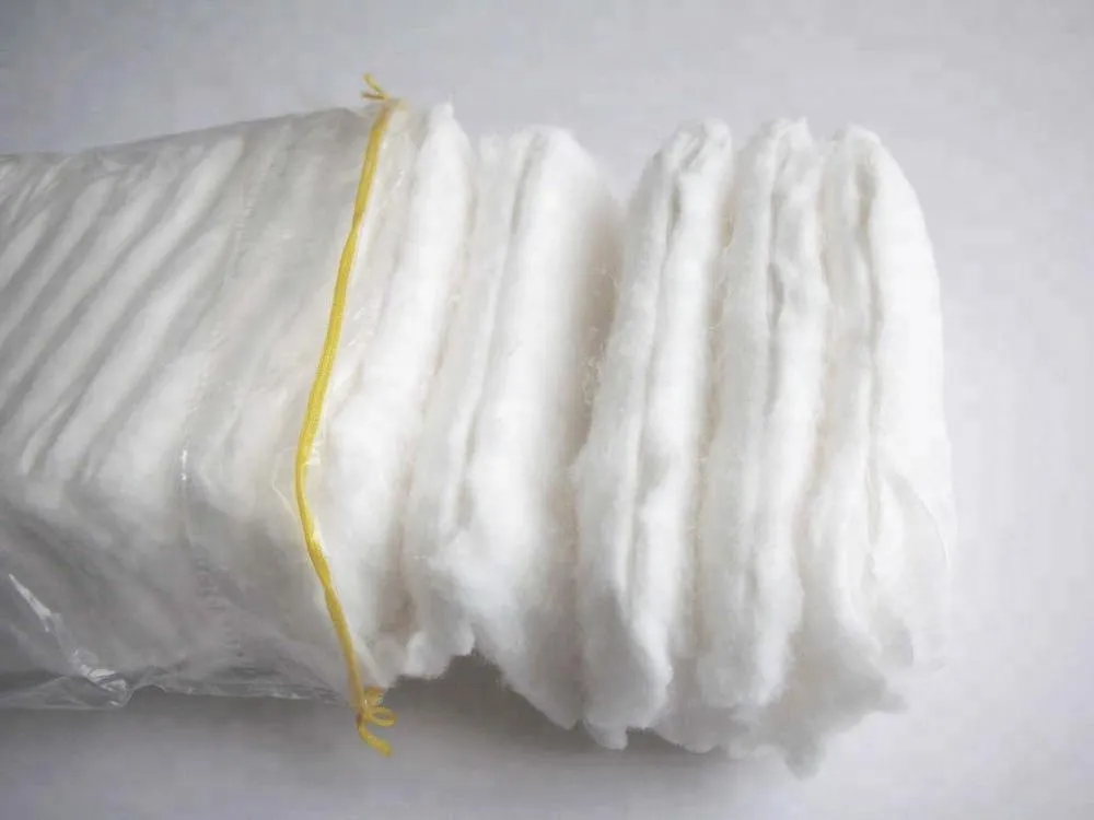 100% cotton pleat zig zag cotton wool with CE,ISO 3