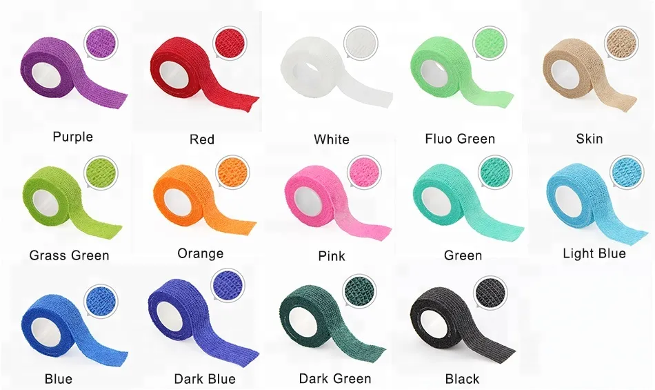 Non-woven Cohesive Bandage Colored Self-Adhesive Elastic Bandage For Finger 3