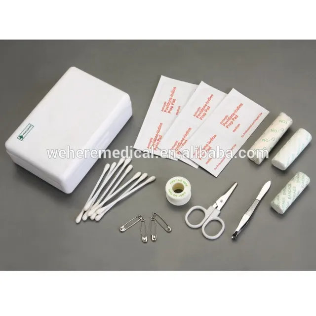 Botiquín de primeros auxilios mini caja de plástico equipo médico