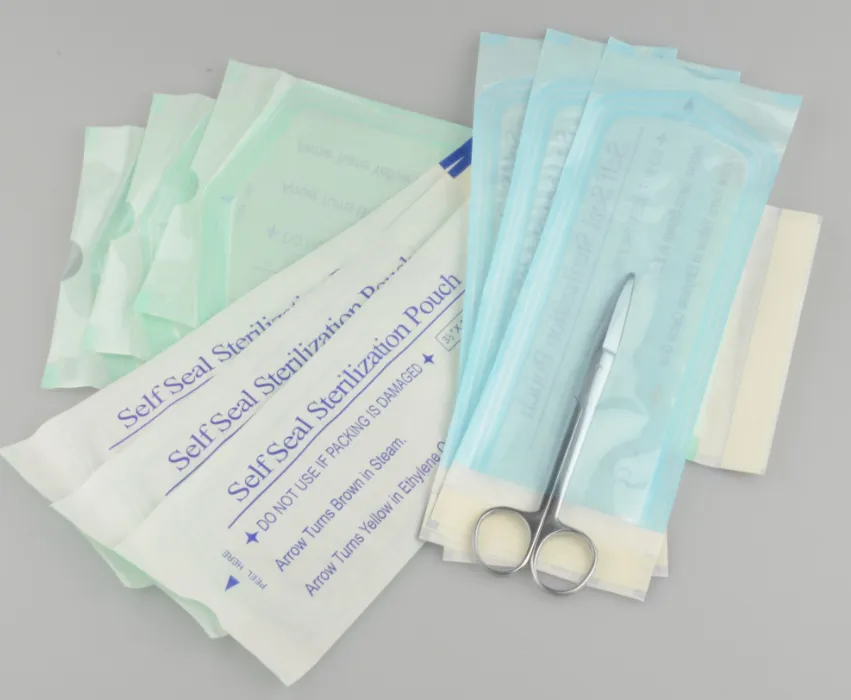 Bolsas de esterilización desechables con cierre autosellante