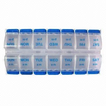 Two weeks 14 days plastic travel pill case 2
