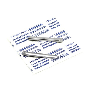 Medical disposable sterile stainless steel blood lancet 5