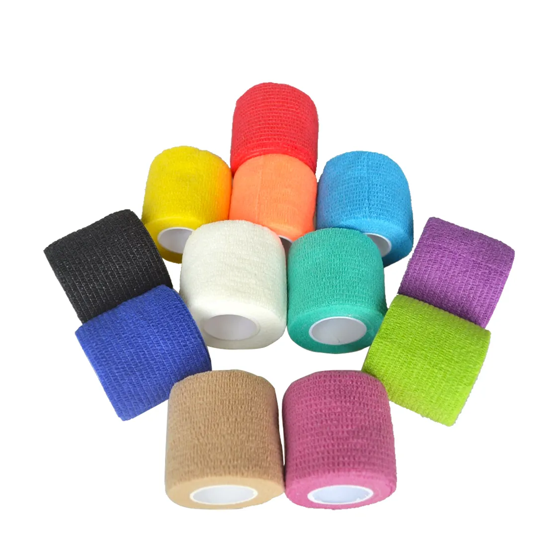 Non woven Cohesive/self-adhesive waterproof elastic sports tape/bandage 2
