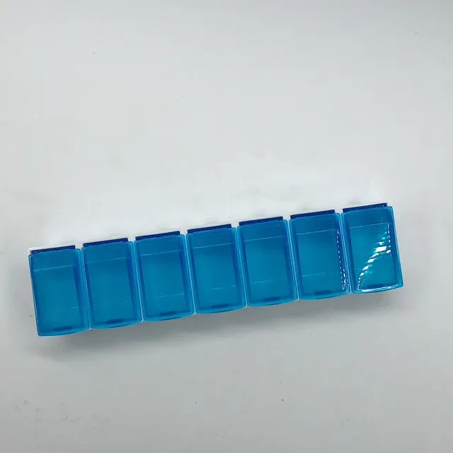 Caja organizadora de pastillas de 7 compartimentos desmontable