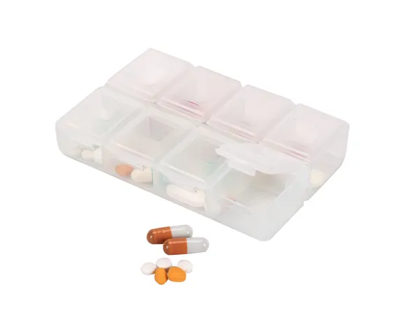 Weekly 8 cases small pocket plastic portable pill box 5