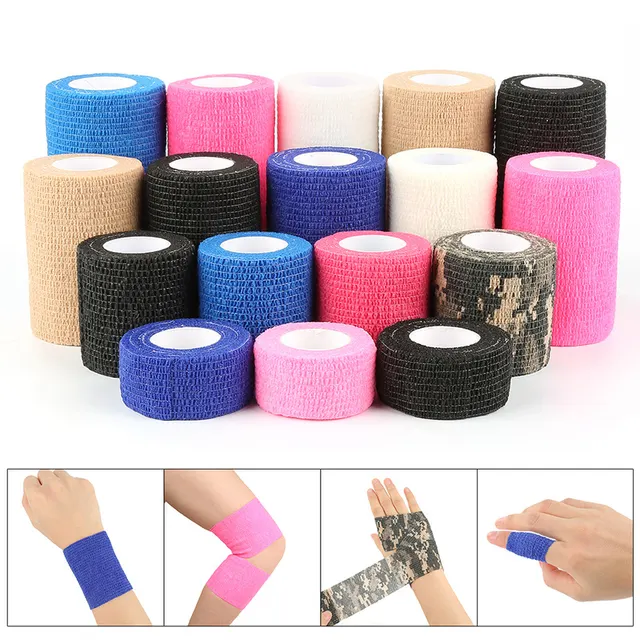 Cinta/vendaje deportivo elástico autoadhesivo/cohesivo impermeable no tejido