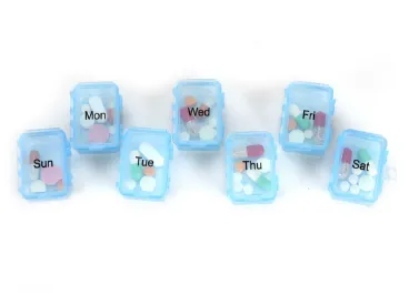 A week 7 days 7 compartments plastic detachable small pill boxes 5