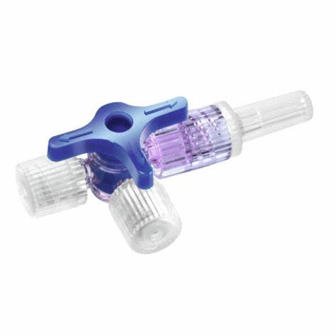 Llave de tres vías médica desechable con tubo de extensión