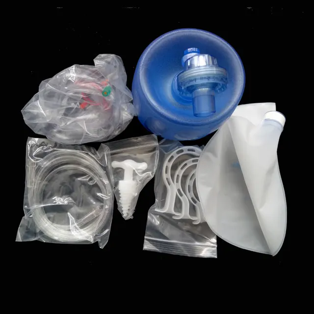Kit médico de emergencia con reanimador respirador manual de PVC