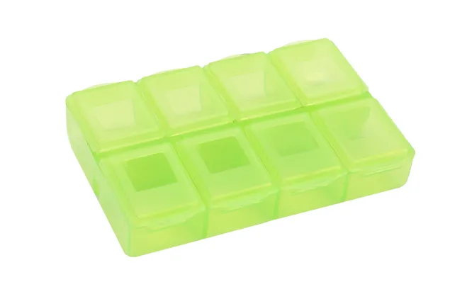 Weekly 8 cases small pocket plastic portable pill box 3