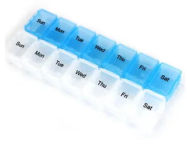 Estuches pequeños de pastillas de plástico desmontables con 7 compartimentos para 7 días de la semana