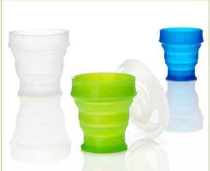 Vaso apilable de viaje con pastillero caja de píldoras portátil