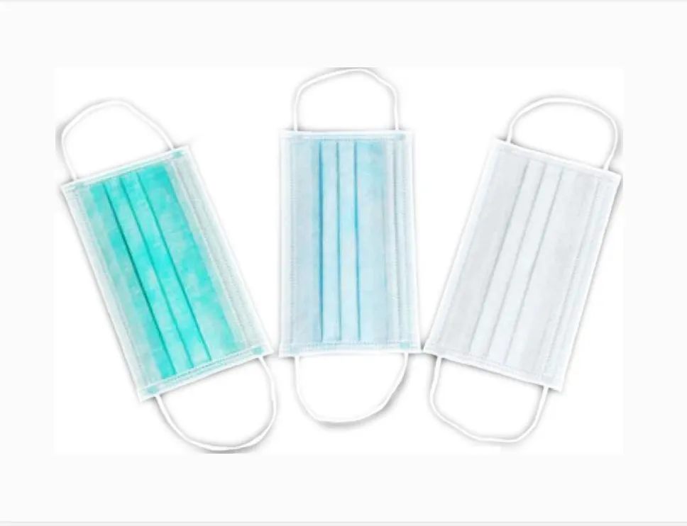 Face Mask With Earloop，3-Ply Non-Woven Disposable Surgical 4
