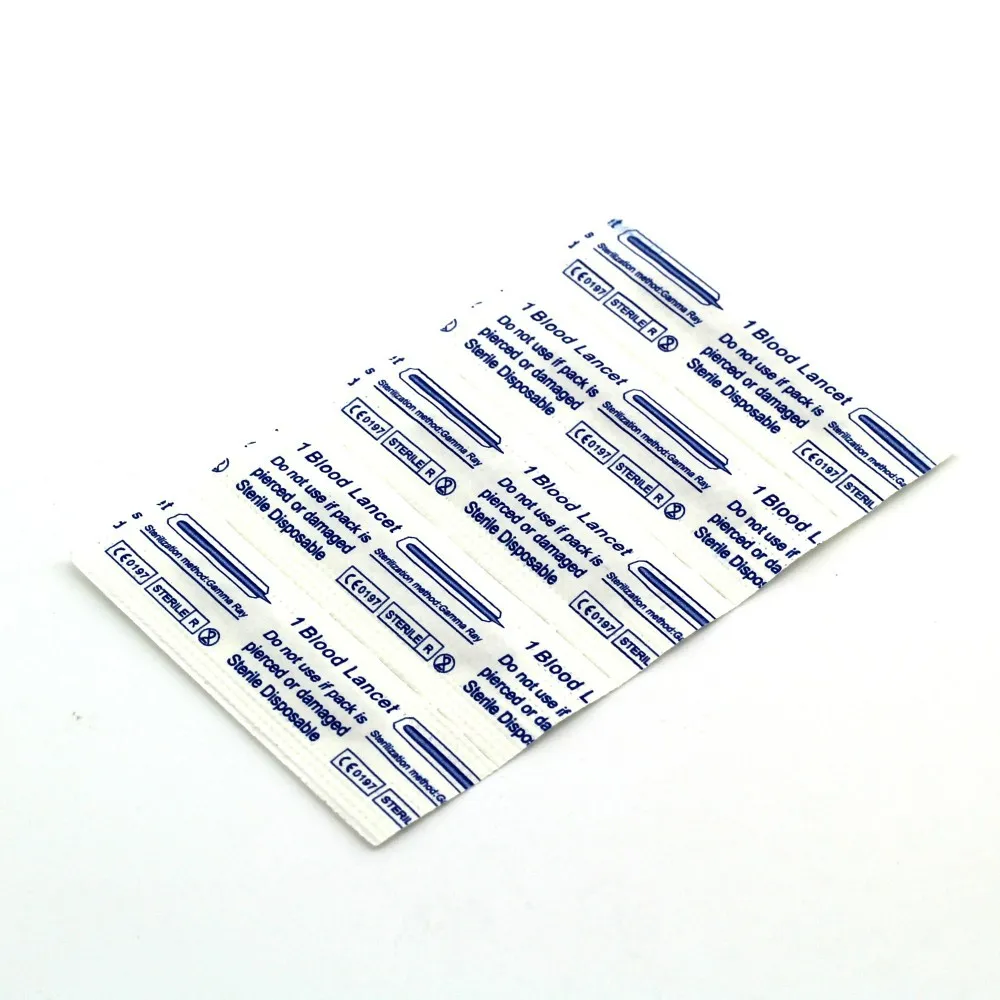 Medical disposable sterile stainless steel blood lancet 7