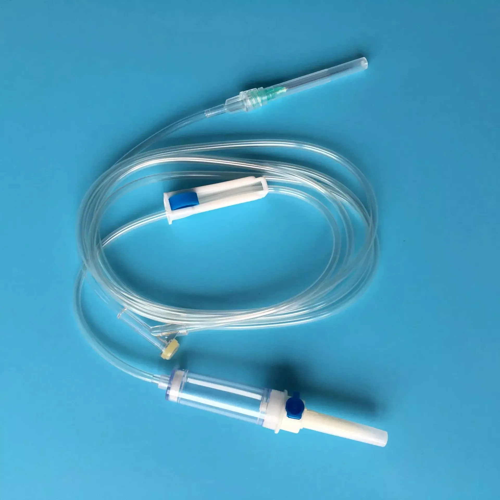 Set de infusión médico desechable, set de infusión iv estéril