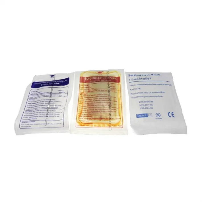 Disposable medical surgical hand brush with nail cleaner 4
