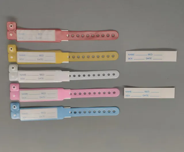 Pulseras de identificación médica para adultos para hospital