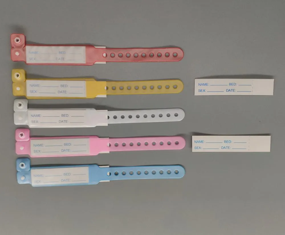 Pulseras de identificación médica para adultos para hospital