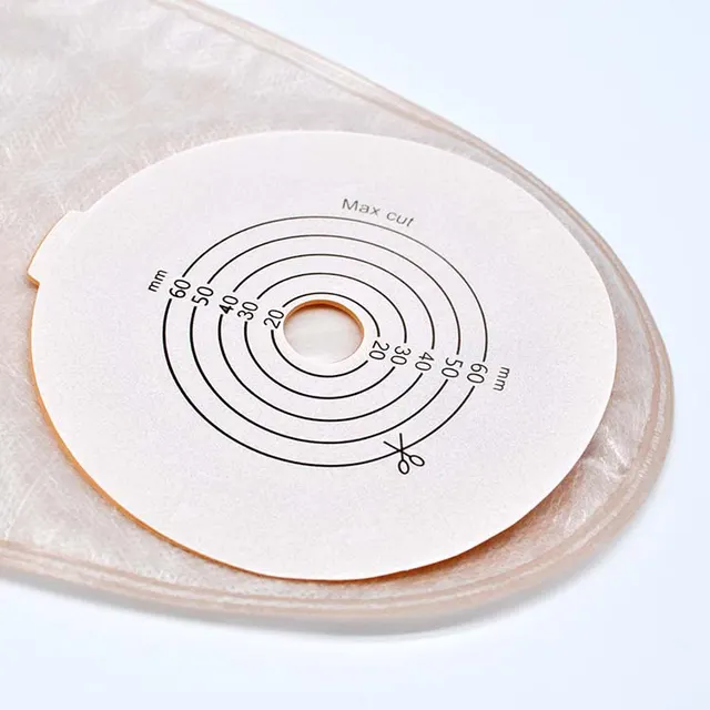Bolsas de colostomía de una pieza (bolsa artificial de ano) con adhesivo de hidrocoloide