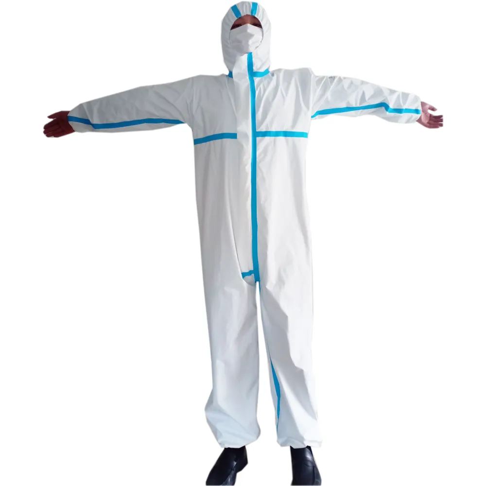Disposable PP non woven SMS waterproof medical protective coverall 7