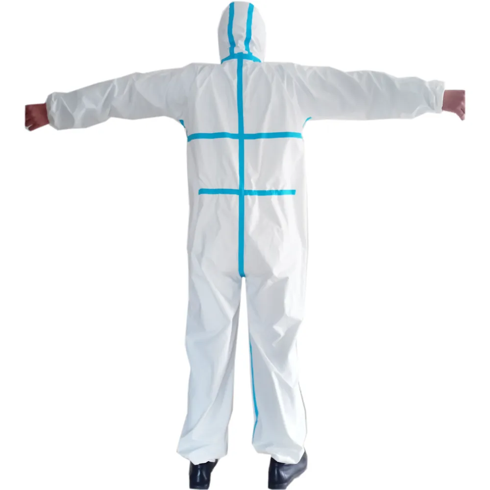 Disposable PP non woven SMS waterproof medical protective coverall 9