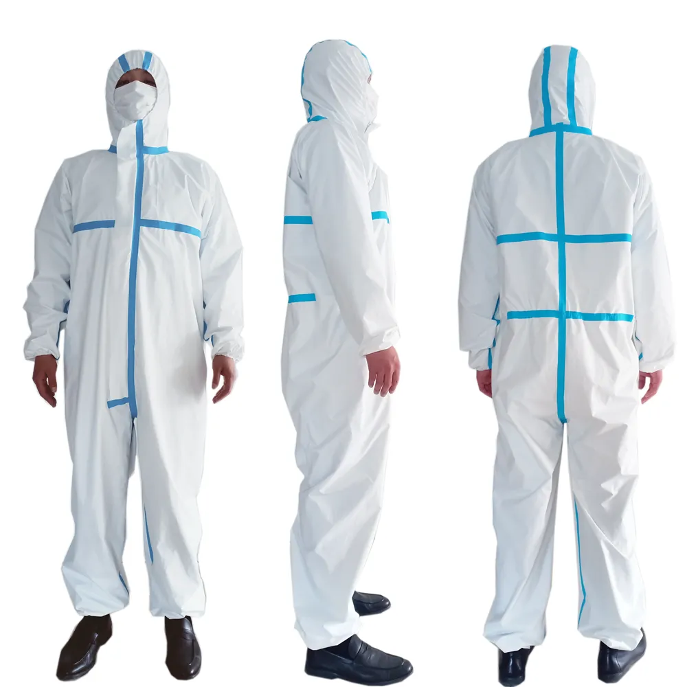 Disposable PP non woven SMS waterproof medical protective coverall 10