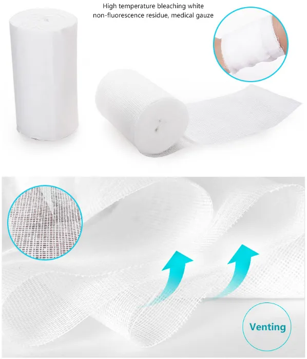 Medical Absorbent Cotton Elastic Gauze Bandage 8