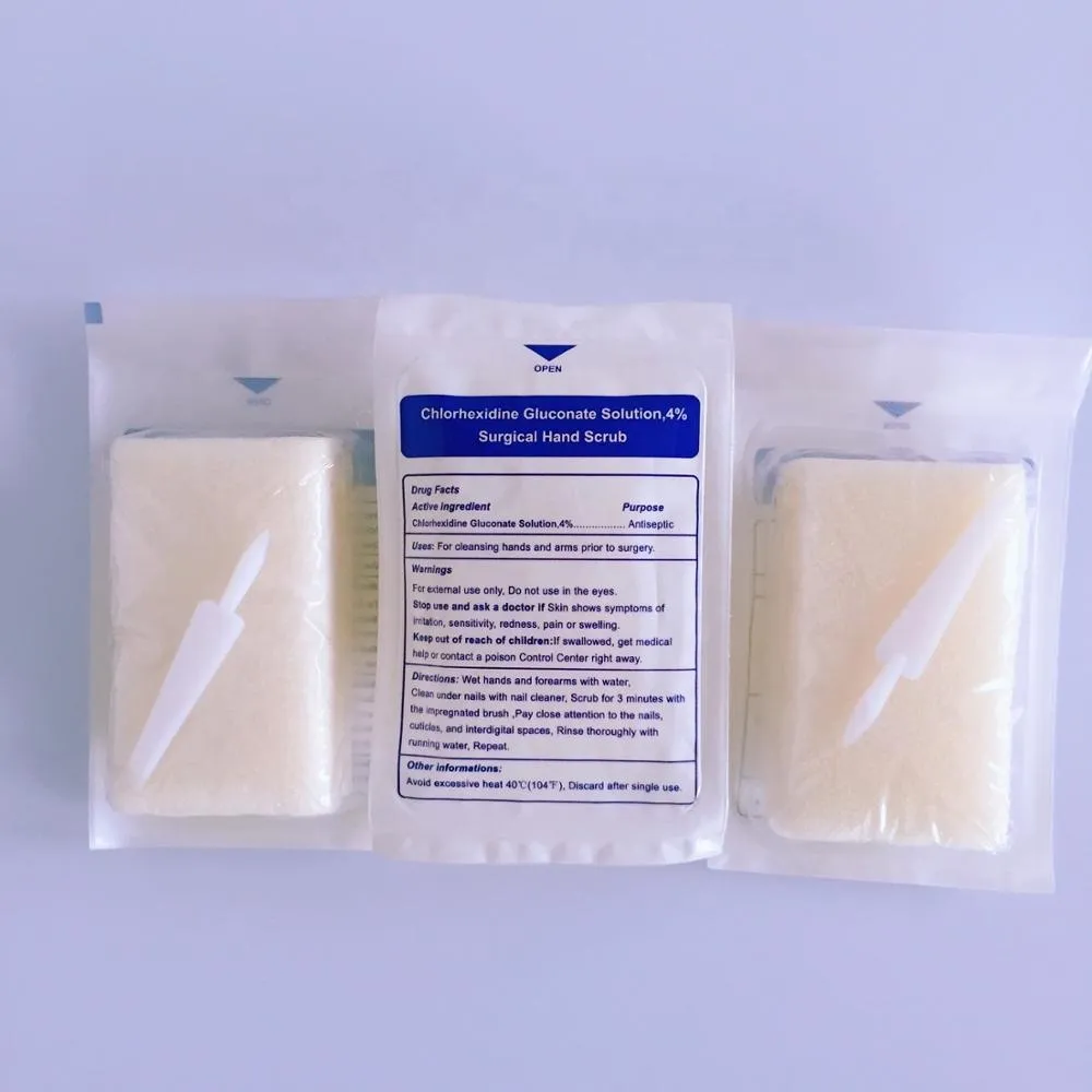 Disposable medical surgical hand brush with nail cleaner 8