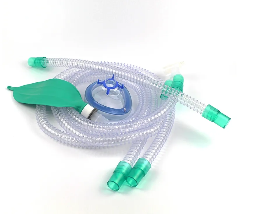 Circuito respiratorio Bentilator con rama, bolsa depósito en codo y conectores