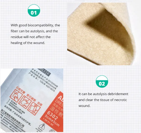 Absorbent Surgical Medical Calcium Bedsore Burn Sodium Alginate Wound Dressing 10