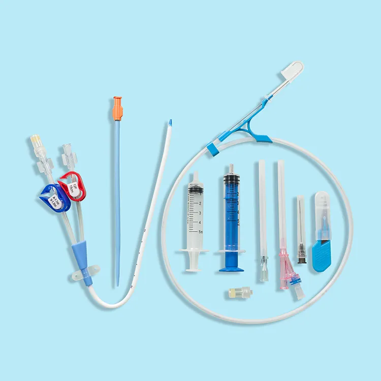 Disposable Stainless Steel Guide Wire Hemodialysis Catheter Kits 9