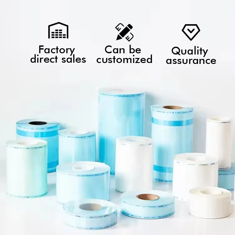 Disposable Autoclave Medical Paper Sterilized Flat Reel Pouches 10