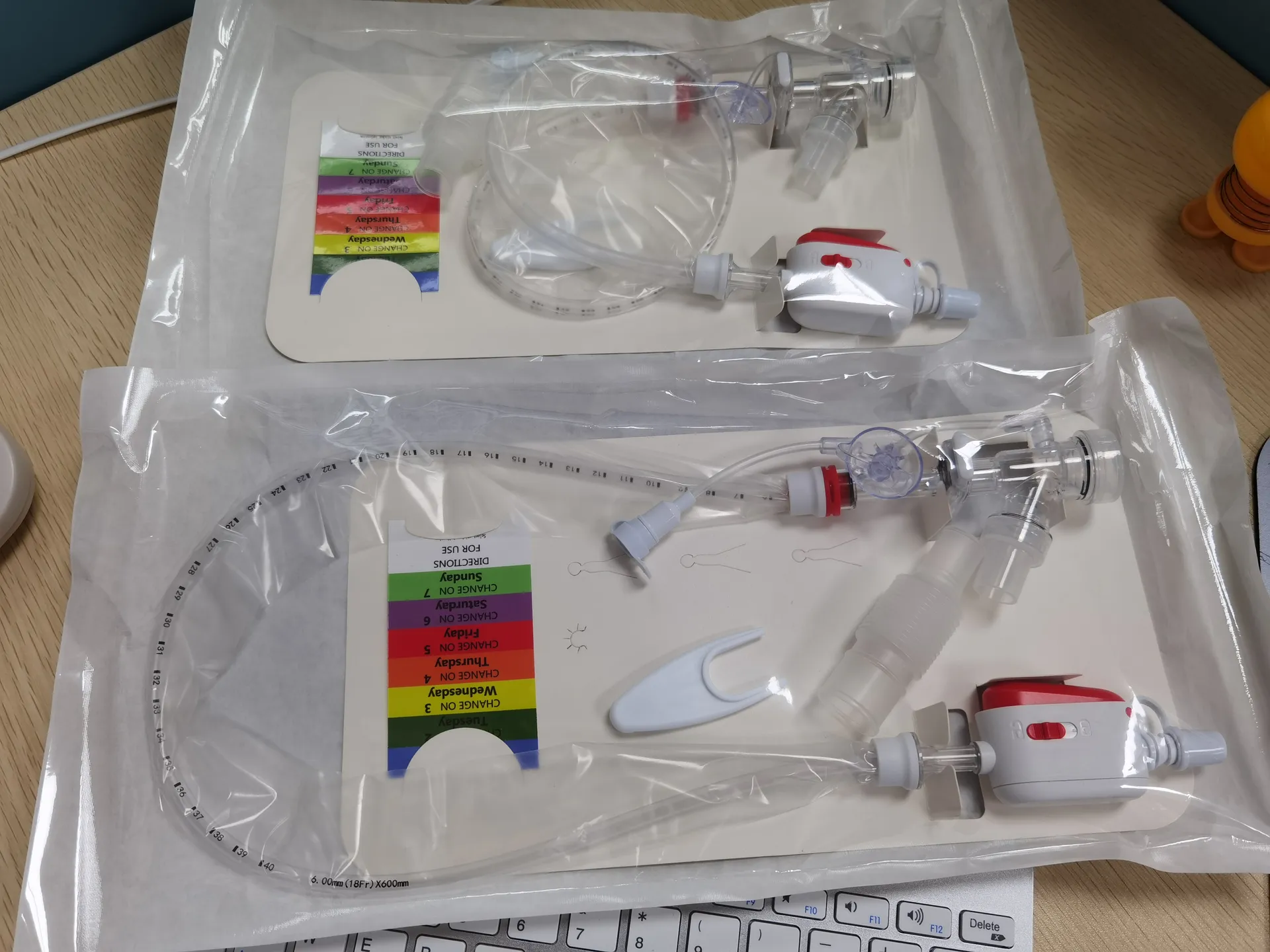 Medical Disposable PVC Soft Closed Suction Catheter Tube 24h/72h 8
