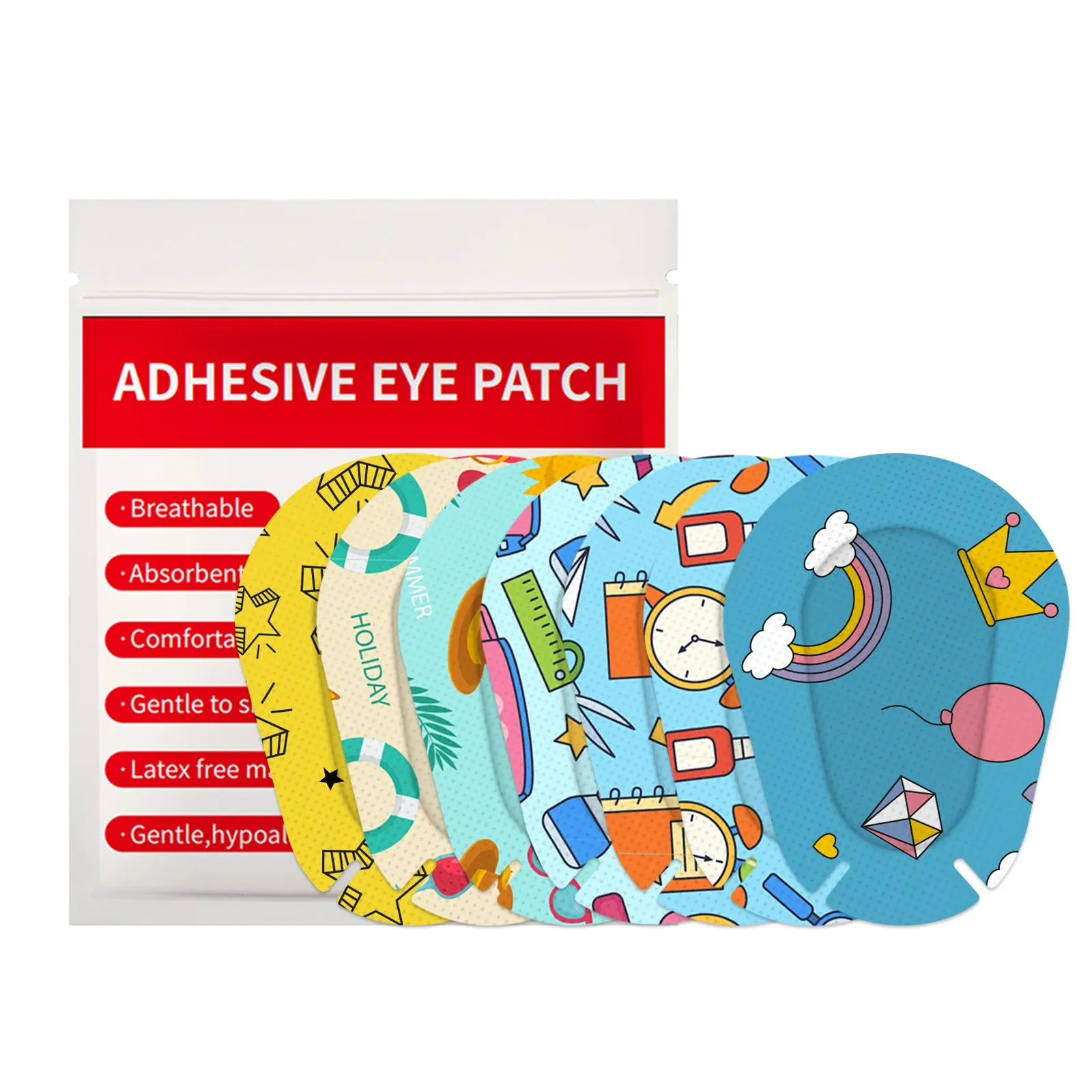 Hypoallergenic Non Woven Adhesive Disposable Amblyopia Eye Patches Eye Pad 10