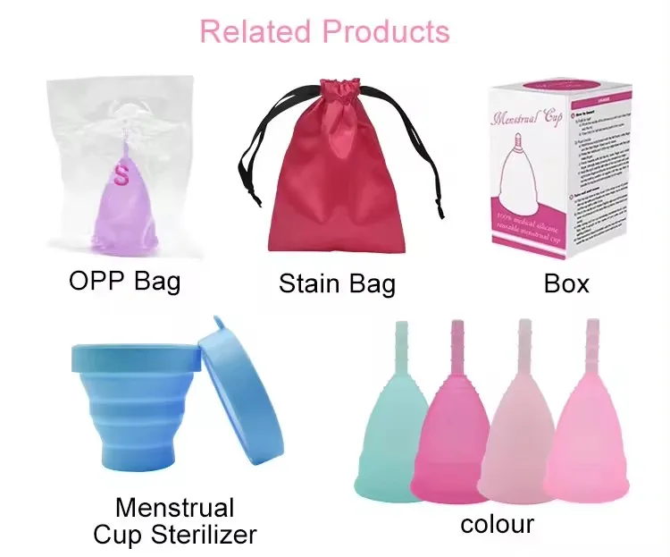 Recyclable silicon menstrual cup for women 12