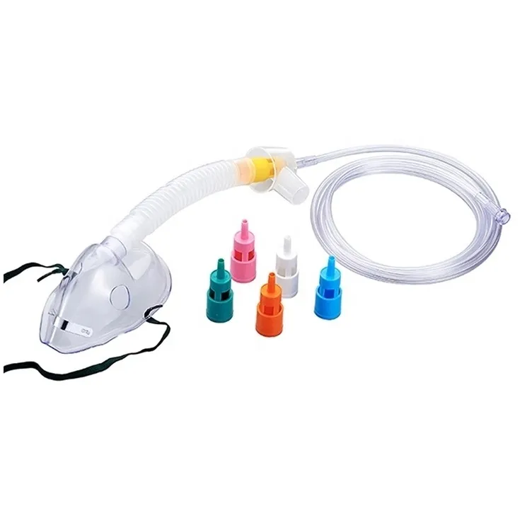 Transparent or green oxygen mask with tube 6