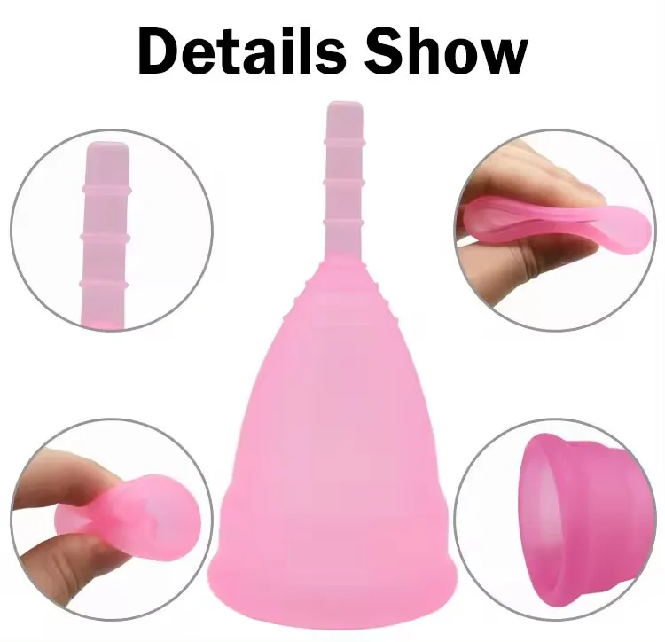 Recyclable silicon menstrual cup for women 8